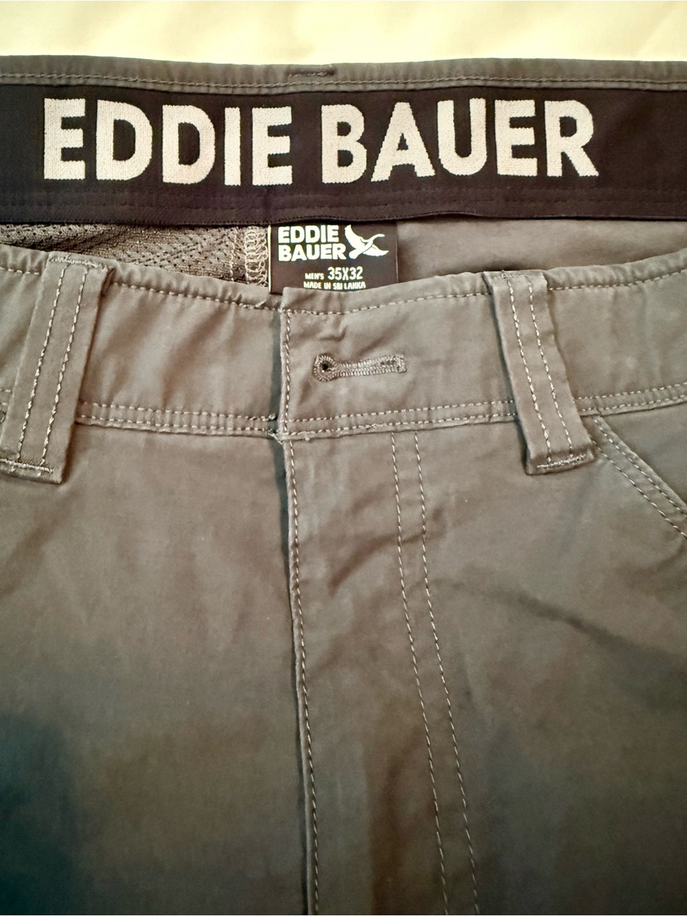 Eddie Bauer Men's Charcoal Gray Casual Pants - 35x32